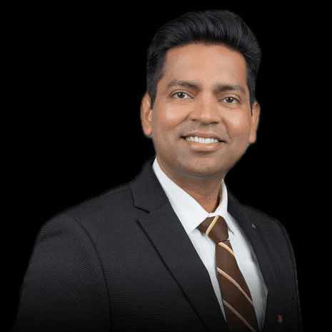 Dental care professional at work